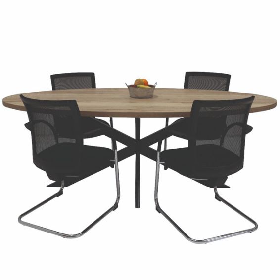 Ovalen design vergadertafel