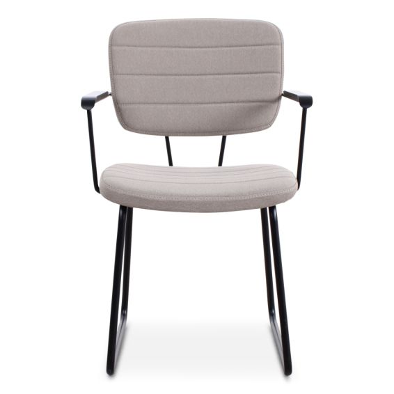 Stoel power slede frame met armleggers en 5 cm dik bekleed