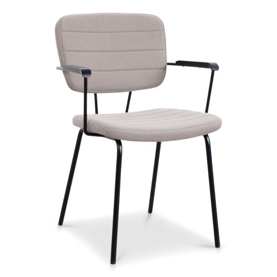 Stoel power 4 poots frame met armleggers en 5 cm dik bekleed