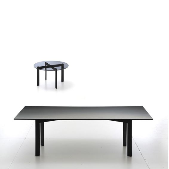 Tafel Exchange met een glazen, gelakt of marmer blad