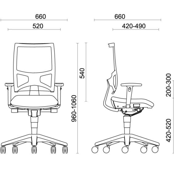 Ergonomische bureaustoel Madrid DeLuxe