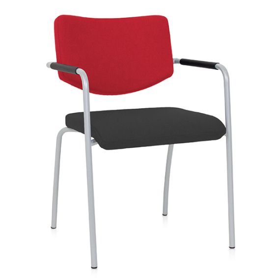 Stoel Alfa 4-poots frame met lage rug