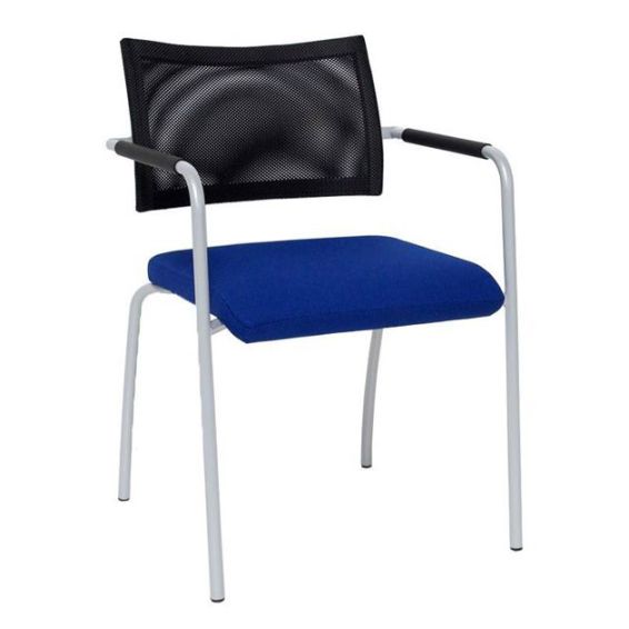 Stoel Alfa 4-poots frame met lage netrug