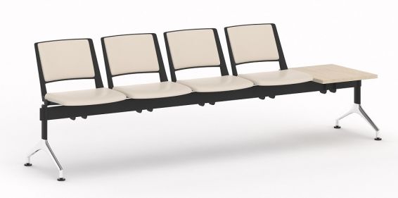 Wachtkamerzit Tom 4-zits met gekoppelde tafel