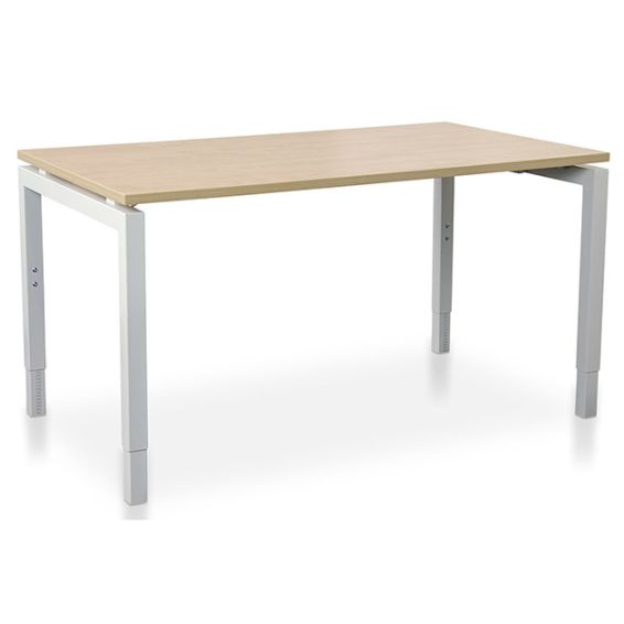 Start Nevada rechthoekbureau 120 x 80 cm met wild peren blad en witte poten