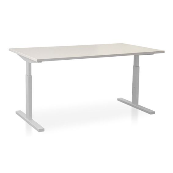 Start Pintado rechthoekbureau 160 x 80 cm met wit blad en witte poten