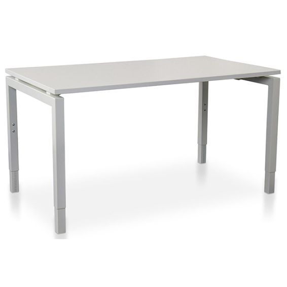Start Nevada rechthoekbureau 120 x 80 cm met wit blad en witte poten