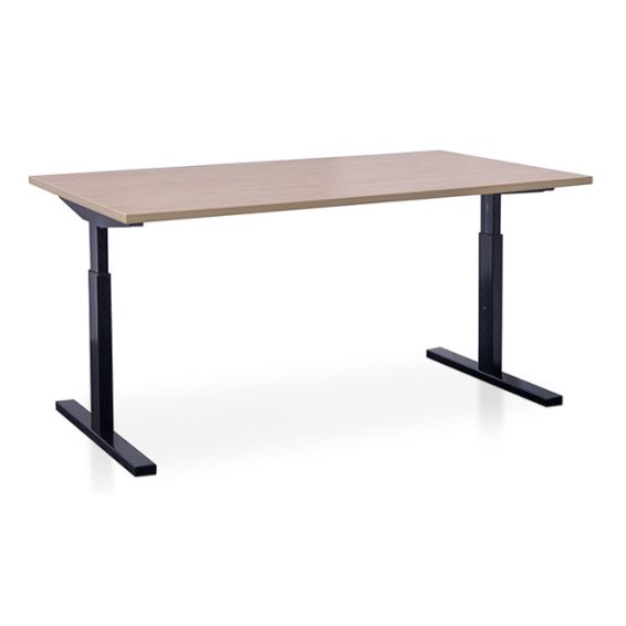 Start Pintado rechthoekbureau 160 x 80 cm met wild peren blad en zwarte poten