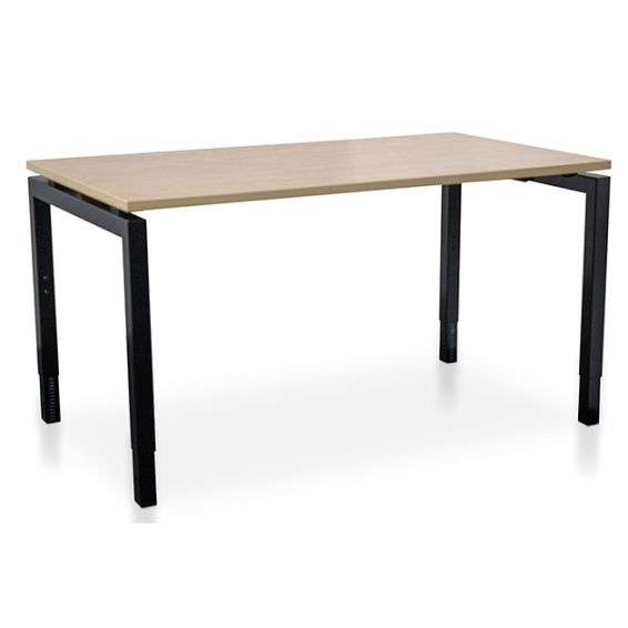 Start Nevada rechthoekbureau 120 x 80 cm met wild peren blad en zwarte poten