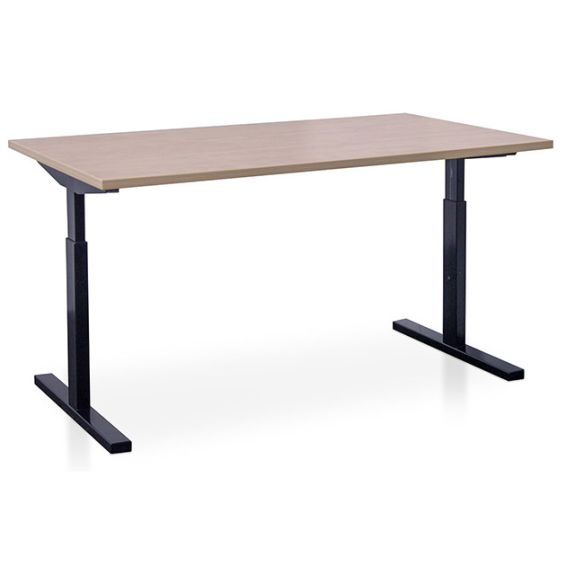 Start Pintado rechthoekbureau 120 x 80 cm met wild peren blad en zwarte poten