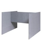 Akoestische scheidingswand H-opstelling - 120 cm hoog