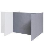 Akoestische scheidingswand H-opstelling aanbouw - 120 cm hoog