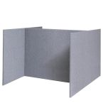 Akoestische scheidingswand H-opstelling - 120 cm hoog
