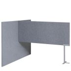 Akoestische scheidingswand T-opstelling - 120 cm hoog