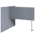 Akoestische scheidingswand T-opstelling - 140 cm hoog