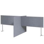 Akoestische scheidingswand X-opstelling - 120 cm hoog