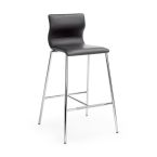 Barkruk Evora met chromen frame en Kaiman kunstlederen zitting