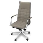Design manager bureaustoel VEGA-S met vierkante bekleding