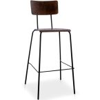 Barkruk Veda High dark oak 