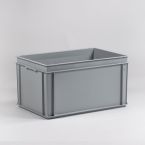 E-line bak 60 liter, agaatgrijs, 600x400x325 met gesloten grepen