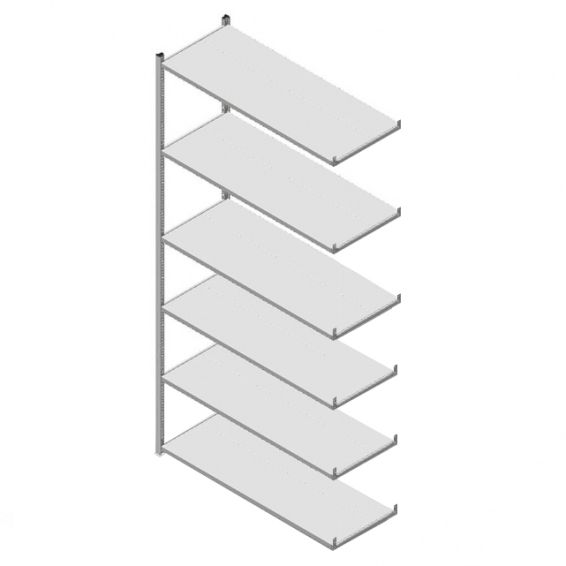 GS3 Magazijnstelling 6 etages, aanbouwsectie