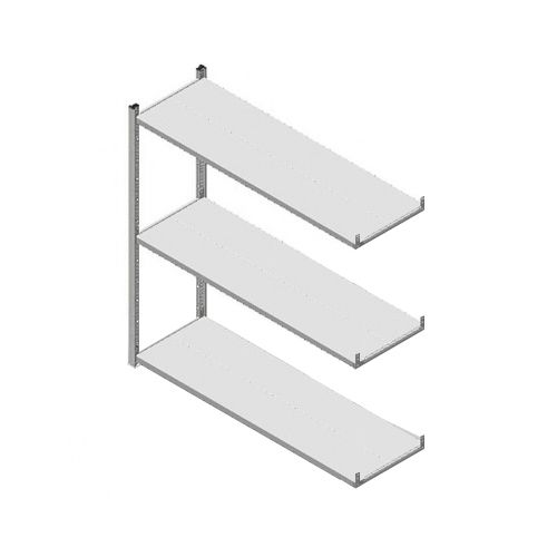 GS3 Magazijnstelling 3 etages, aanbouwsectie