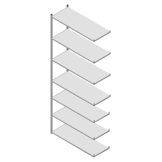GS3 Magazijnstelling 7 etages, aanbouwsectie