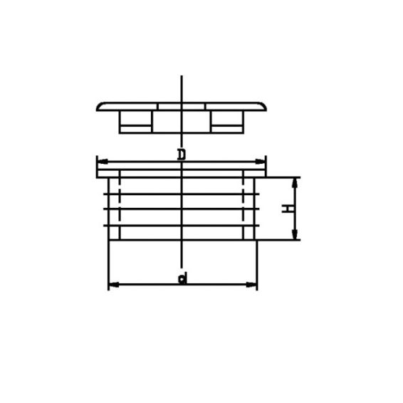 Kabeldoos ABS rond 2-delig 76/65