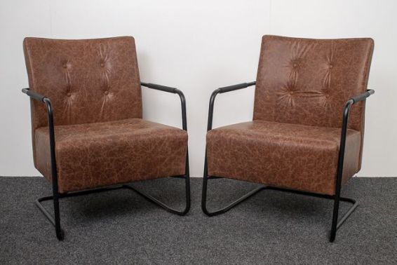 Design Alfa Lounge stoel - leder