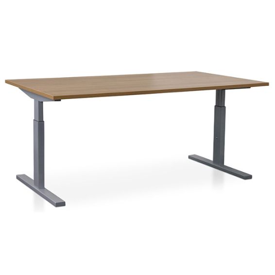 Start Pintado rechthoekbureau 200 x 100 met havanna bald en aluminium poten