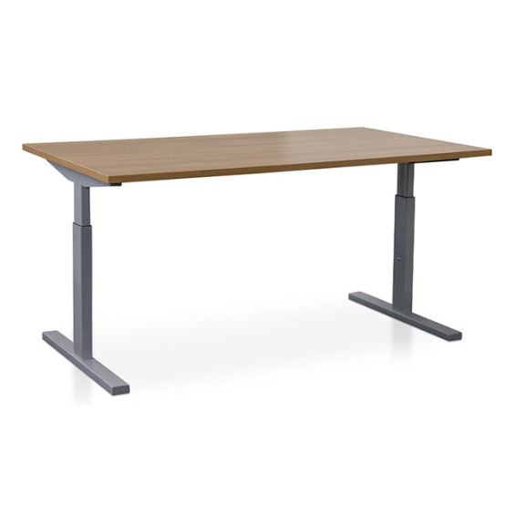 Start Pintado rechthoekbureau 160 x 80 cm met havanna blad en aluminium poten