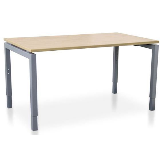 Nevada rechthoekbureau 140 x 80 cm met wild peren blad en aluminium poten