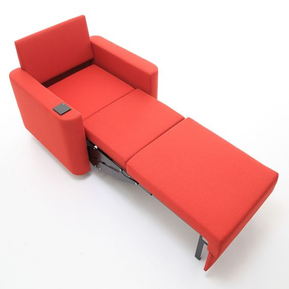 Fauteuil / bed Visto uitgeklapt tot bed