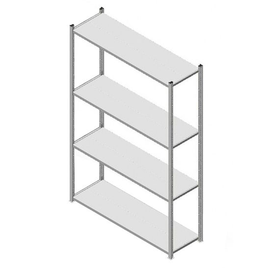 GS3 Magazijnstelling 4 etages, beginsectie