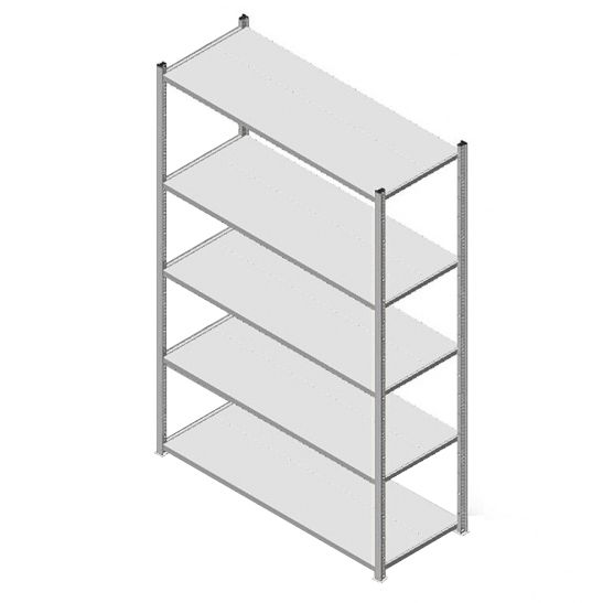 GS3 Magazijnstelling 5 etages, beginsectie