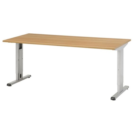 Start Torino rechthoekbureau 180 x 80 cm met aluminium poten