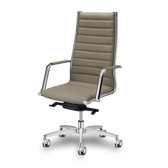 Design manager bureaustoel VEGA-S met lijnen bekleding