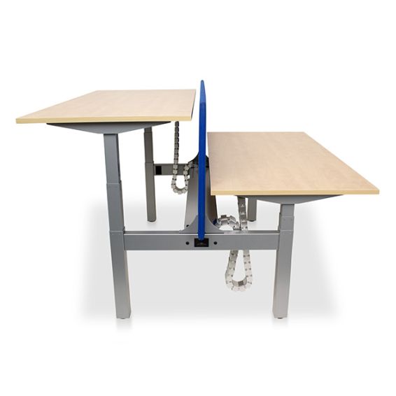 Elektrisch verstelbaar Duo bureau - frame aluminium