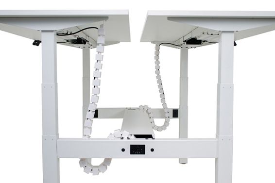 Elektrisch verstelbaar Duo bureau - frame wit