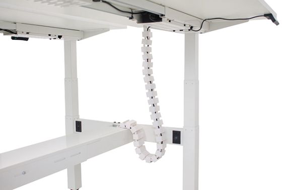 Elektrisch verstelbaar Duo bureau - frame wit