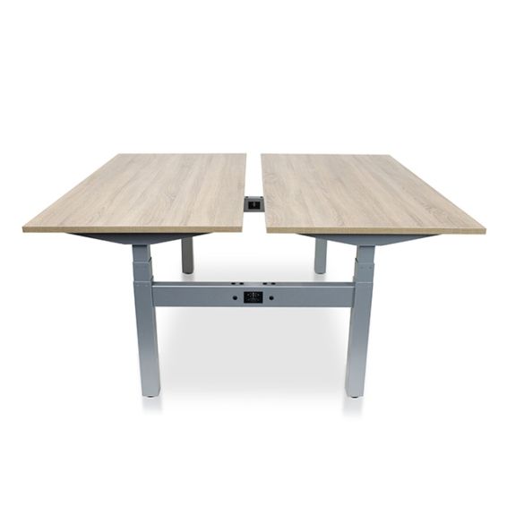 Elektrisch verstelbaar Duo bureau - frame aluminium
