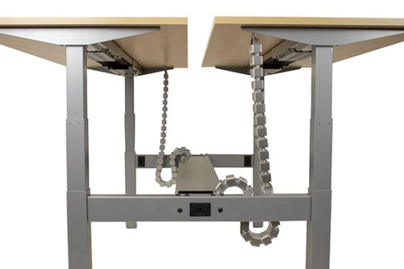 Elektrisch verstelbaar Duo bureau - frame aluminium