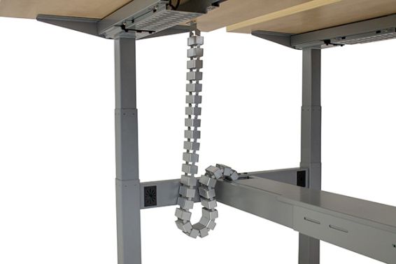 Elektrisch verstelbaar Duo bureau - frame aluminium