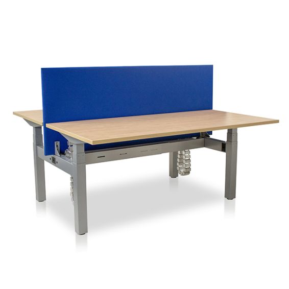 Elektrisch verstelbaar Duo bureau - frame aluminium