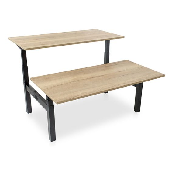 Elektrisch verstelbaar Duo bureau - frame zwart