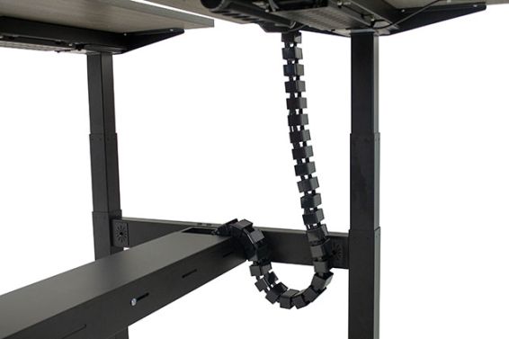 Elektrisch verstelbaar Duo bureau - frame zwart