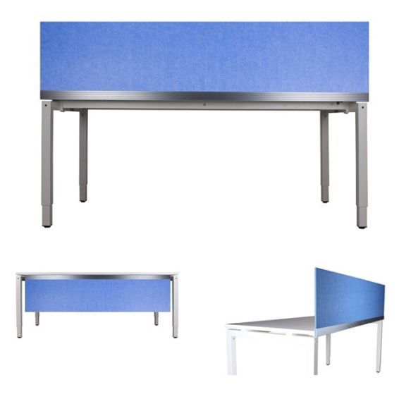 Akoestische schermen kantoor blauw