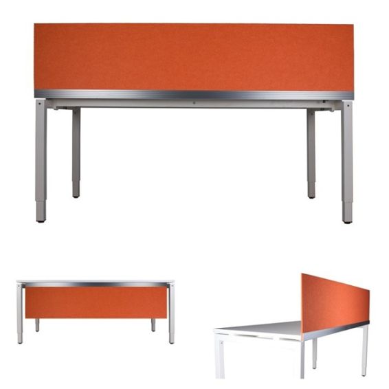 Akoestische schermen kantoor oranje