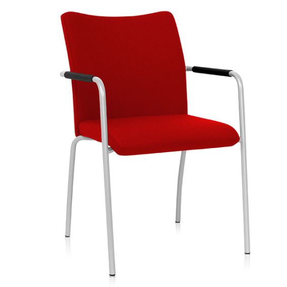 Stoel Alfa met 4-poots frame - hoge rug