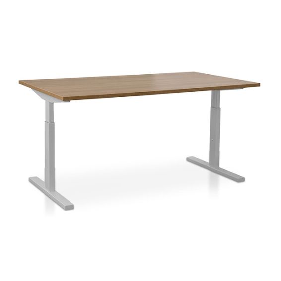 Start Pintado rechthoekbureau 160 x 80 cm met havanna blad en witte poten